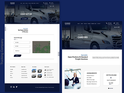 Standard Freight ( Trucking Company ) branding design illustration minimal typography ui ux web website