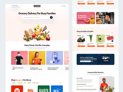 Marketplace cards clean delivery design ecommerce flat food layout marketplace minimal ui ux web