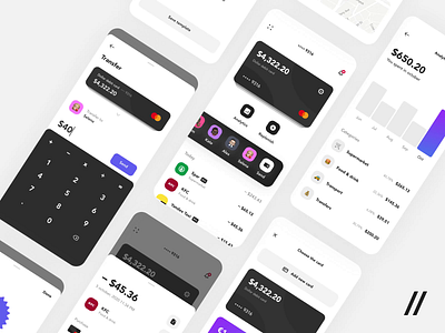 Banking App (Dark / Light Mode) animation app banking banking app bankingapp dark mode dark theme design fintech light mode mobile mvp online purrweb react native startup ui ux