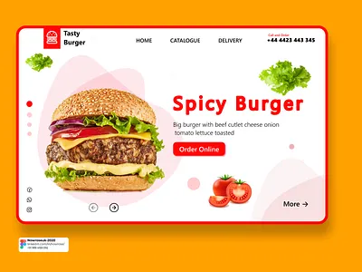 Burger Landing page 02 app burgers delivery design food food and drink food app foodie landingpage pizza restaurant typography ux