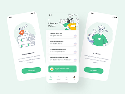 Language Learning app 2.0 - ios app app design components dictionary app english to hindi grammar app grammar ui illustration design ios app language app language course learn language learn phrase learning app learning english offline dictionary premium screen translation app trendy design ui card uidesign