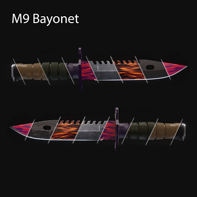 M9 Bayonet 3d bayonet blender cg eevee game knife lowpoly steel