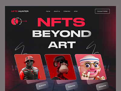 NFT Marketplace Landing Page crypto cryptocurrency digital artwork gaming website nft nft market nft marketplace nft ui nft web nft website nfts opensea sifat hasan web web design