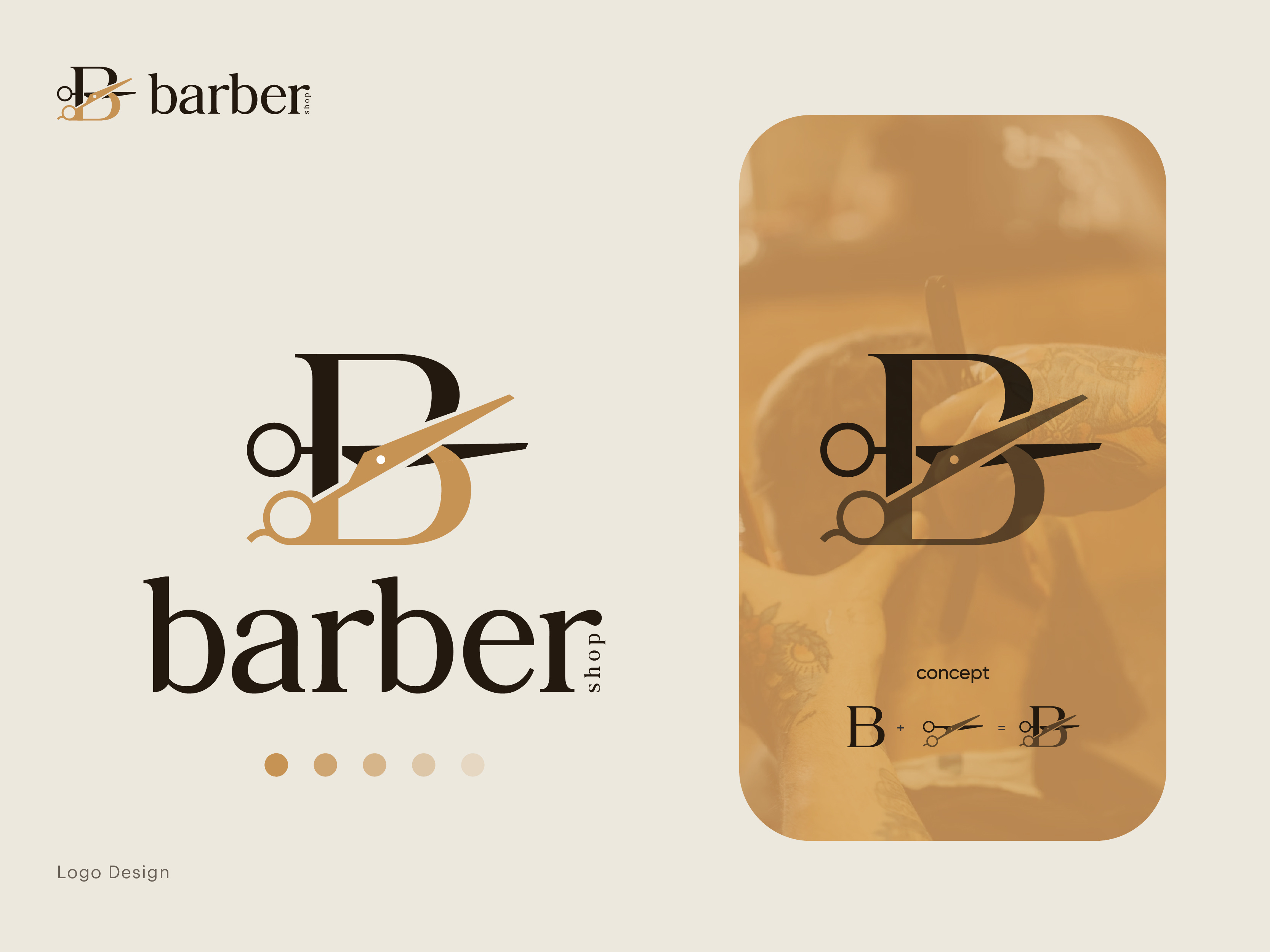 Barber Shop Logo Concept b barber logo barber barbershop brand branding conceptual logo creative logo hair cut lettermark lodo ideas logo design logos logotype mark salon salon logo scissors symbol vector