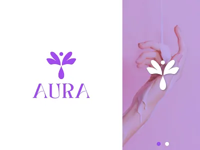 Beauty Logo | Minimalist Logo - AURA Logo for Beauty Shop app icon beauty beauty logo brand identity brand logo branding creative logo design feminine logo glamour logo logo logo design logo designer logo mark logodesign logotype minimal minimal logo minimalist logo modern logo