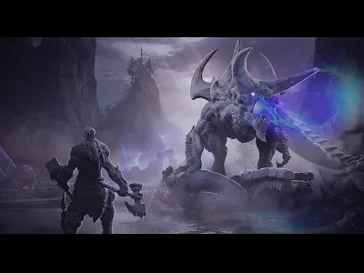 Dragon Concept Art blue concept art digital dragon orc