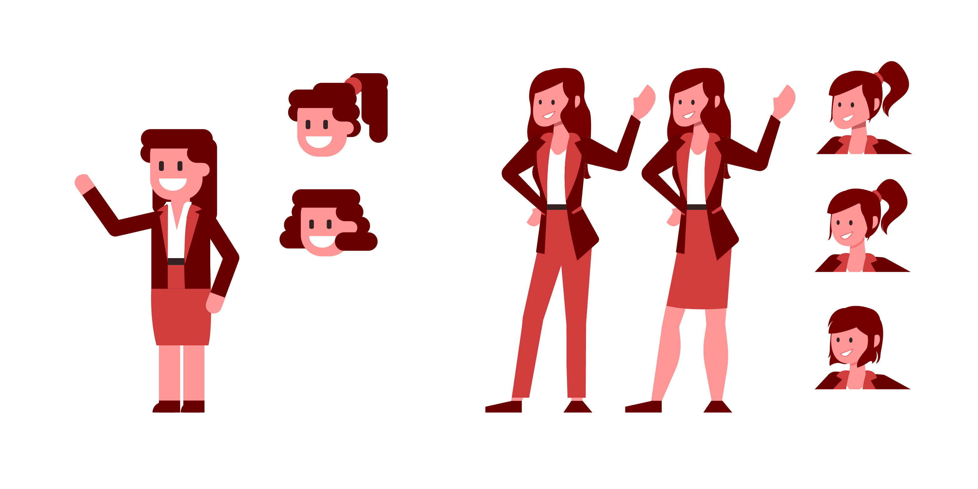 Character Illustrations - Saleswoman 2d adobe illustrator animation branding character characters cute design graphic design illustration