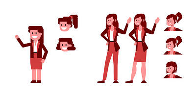Character Illustrations - Saleswoman 2d adobe illustrator animation branding character characters cute design graphic design illustration