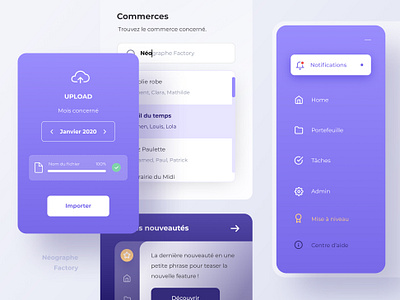 Dashboard dashboad dashboard app dashboard ui download dropdown layout purple sidebar ui upload