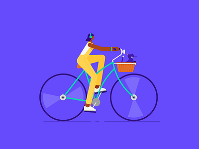 Yalo Cyclist Character animation branding character character animation design illustration motion motiongraphics