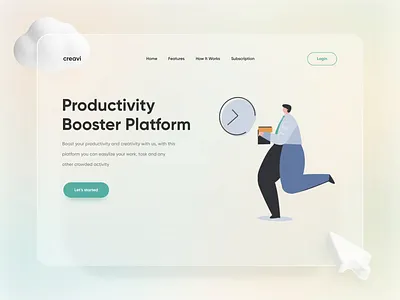 Productivity Booster Platform 🔥 after effects booster landing page motion motion interaction productivity project management saas smooth task ui uiux