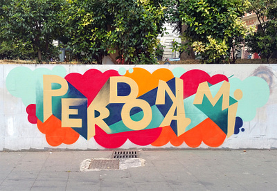 Perdonami graffiti graffiti art letter lettering lettering art letters movie art mural murals scenography wall