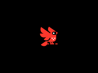 Red cardinal bird character for sale freedom illustration logo logotype mascot minimalism modern red cardinal singing wing