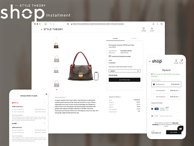 Style Theory Shop - Installment design fashion mobile ui ui design ux web