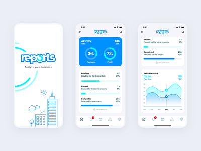 Reports App app concept apple application business app company app iphone mobile app ui mobile app ui design ui ux user experience user interface userinterface