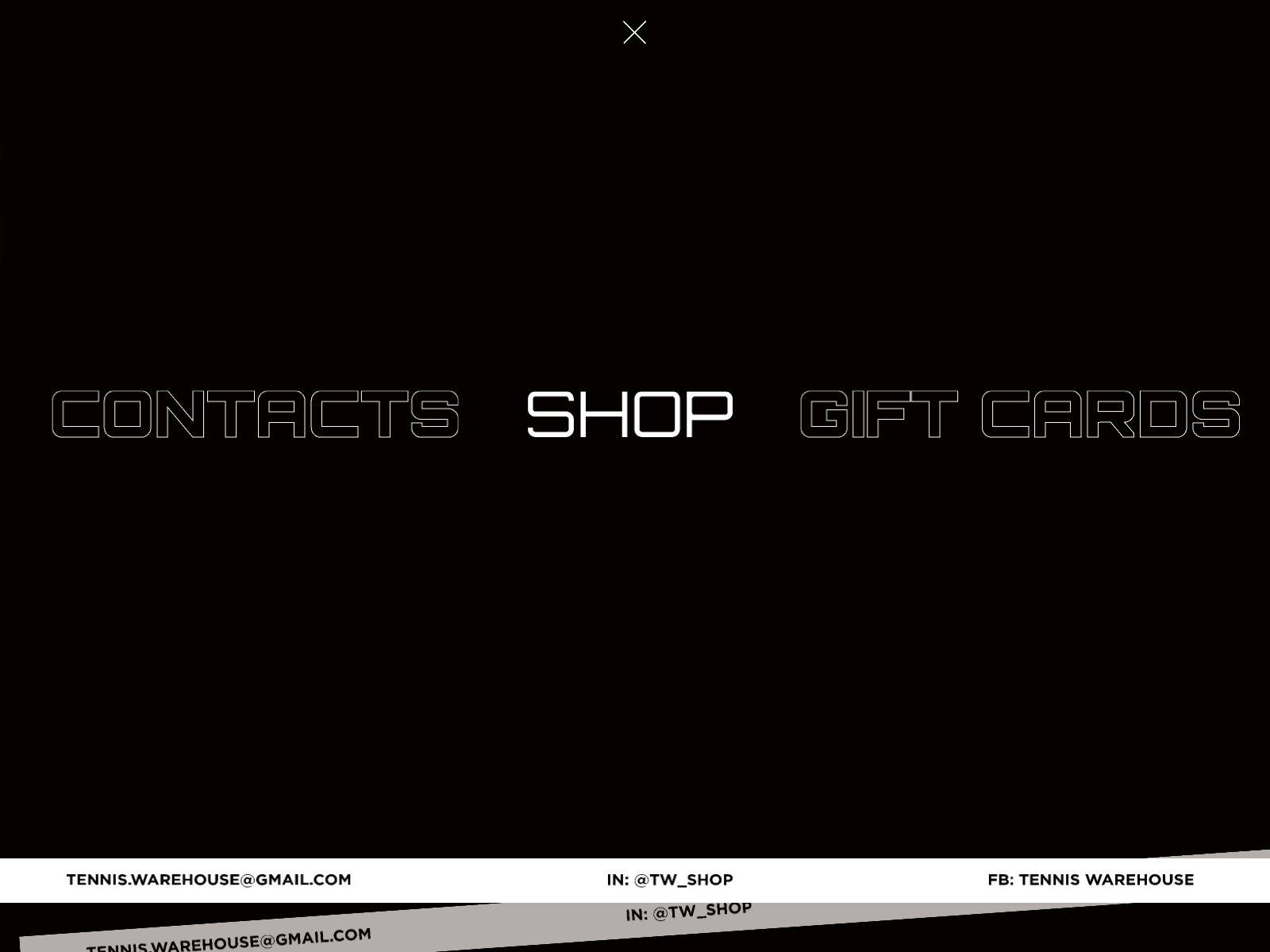 T.W / Menu interaction animation e commerce hover effect interaction interaction design menu menu design minimalistic online shop shop tennis website menu