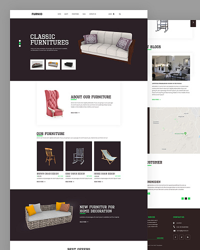 Furnio bootstrap business css furniture html5 interior responsive template