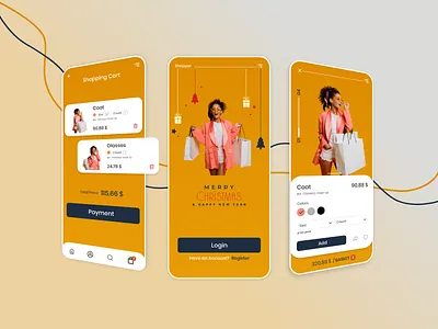 Christmas Shopping 🎅🏻🎄 app branding categories christmas clothes design minimal shopping ui ui design ux ux design
