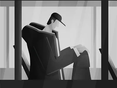 Lonely moment art character character design character drawing design drawing graphic design graphic designer illustration illustration art illustrator men minimal photoshop vector vectorart