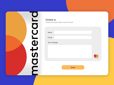 Contact us (Mastercard) card contactus dailyui dailyuichallenge design figma graphic minimal uidesign uiux ux vector web webdesign 디자인