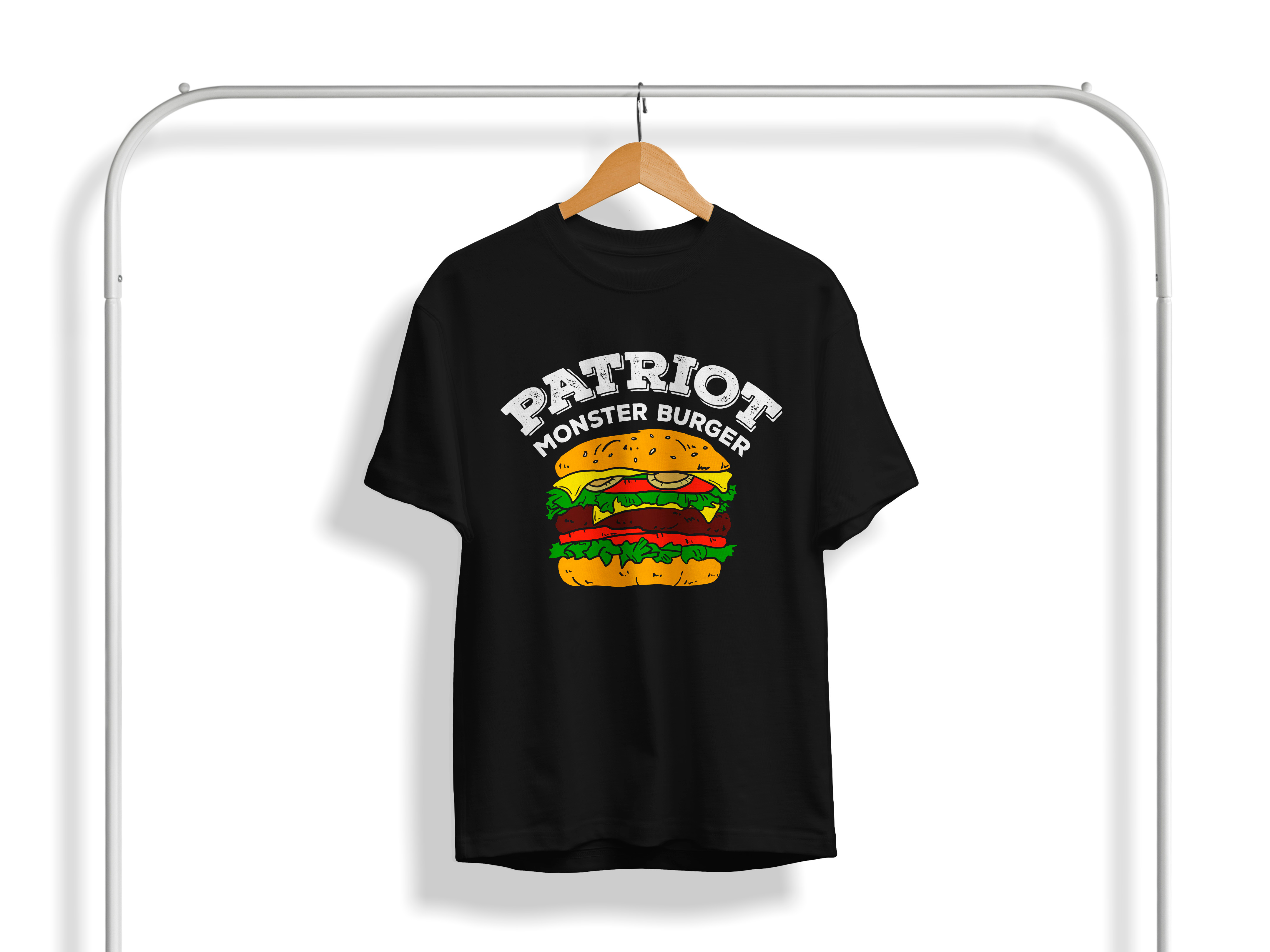 Burger print t shirt Clearance