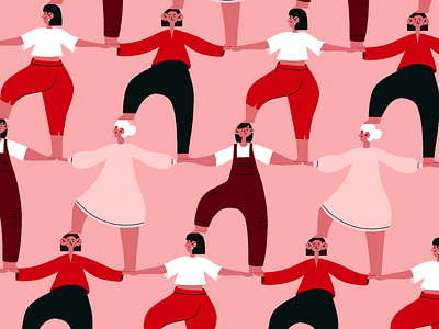 Building building chocolate bar girls illustration ipadpro pattern pencil procreate team teamwork