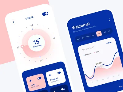 Smart Home App android app animation app app design app ui app ui design blue ui claw ios app product design smart home smart home app smart home ui ui ui design uiux designn visual design