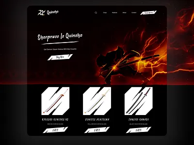 Quinsha Landing Page branding dark design illustration landing page logo typography uiux web design website