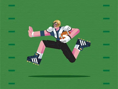 American eggball 🏈 american american football ball character design design editorial flat football footballer graphic grass helmet illustration ilustracion runnig sport vector