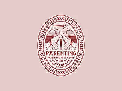 Paul Tripp Conference • Parenting badge branding engraving etching graphic design illustration illustrator line art logo peter voth design