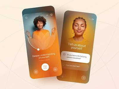 Meditation Mobile App app chill design ios meditation meditation app mental health mindfulness mobile app modern relaxation ui ux yoga