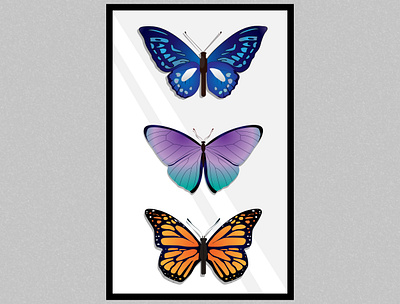 butterfly art background butter color design graphic design gredient illustration illustrator insect wallpaper