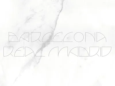 El Classico barcelona customtype designinspiration football futbal minimal real madrid typeface design typography