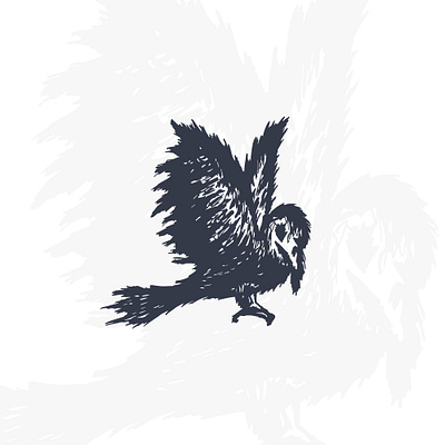 Demonic Raven Logo animal animals art bird buy demon demonic devil draw drawing fear hell infernal logo logos monster raven sale sales zone