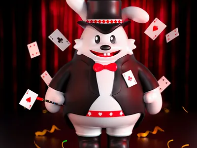 Zabbit & magician NFT 3d design ip nft rabbit