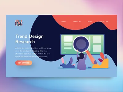 Explore 12 - Landing Page Trend Design Research analysis flatdesign illustration landing page design landingpage research trendy design uidesign uiwebsite vector