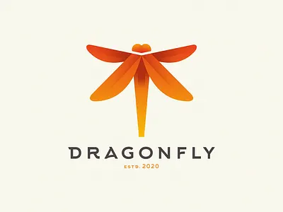 dragonfly dragonfly gradient color gradient design gradient logo graphic graphic design