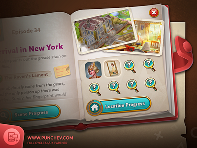 MYSTERY MATCH VILLAGE UI design animation app branding design detective game game art gui icons illustration interface logo mystery punchev studiopunchev typography ui ux vector