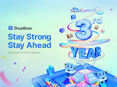 Celebrating 3 Years of Passion 3d art branding identity visual