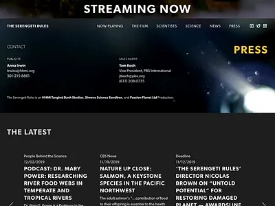 Film Website: The Serengeti Rules background backgrounds squarespace video