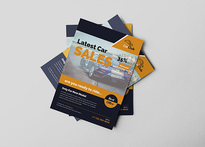 Auto Sales Flyer Design Template animation branding design graphic design illustration illustrator typography vector web website