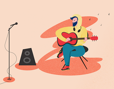 Music Time art character design character illustration concept design flat illustration illustration illustration art music ui web