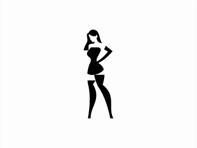 Sexy Woman Logo beauty body branding design dress fashion feminine geometric identity illustration lady logo mark negative space people premium sexy symbol vector woman