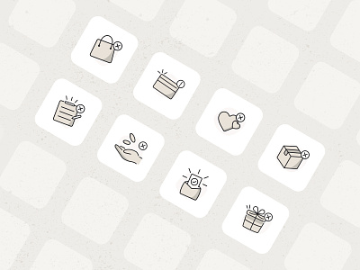 Stationary Shopping Icons branding design icons illustration
