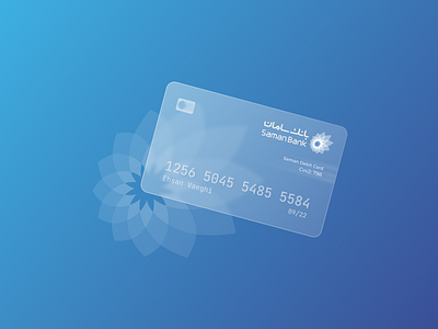 Saman Bank Glass Card branding card design flat glass minimal ui ux