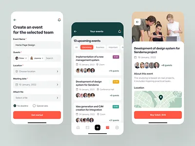 Task Manager App app application design events ios location management meetings schedule