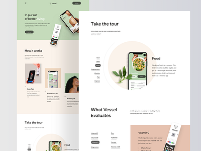 Vessel - Website Landing Page Design health health care healthcare healthy medecine medical medical care medical design medicine patient patients product design rondesign test testing web design