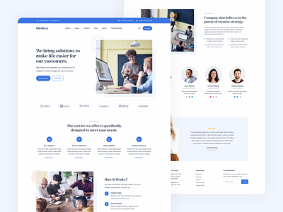 Business & Marketing Landing Page agency blue branding business colorful design landing page marketing ui ui design web design