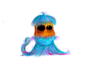 Jelly Monster cute monster furry furry monster hairy monster monster procreate procreate art