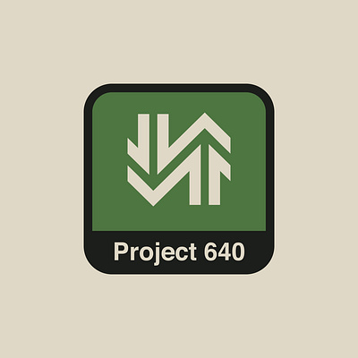 Project 640 Logo branding conservation forestry graphic design illustration logo minimal thick lines typography